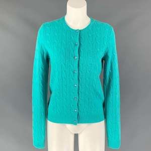 Ralph Lauren cashmere Turquoise Cable Knit Cardigan